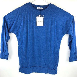 Iooho Womens Long Sleeve Crew Neck T-Shirt Sz M